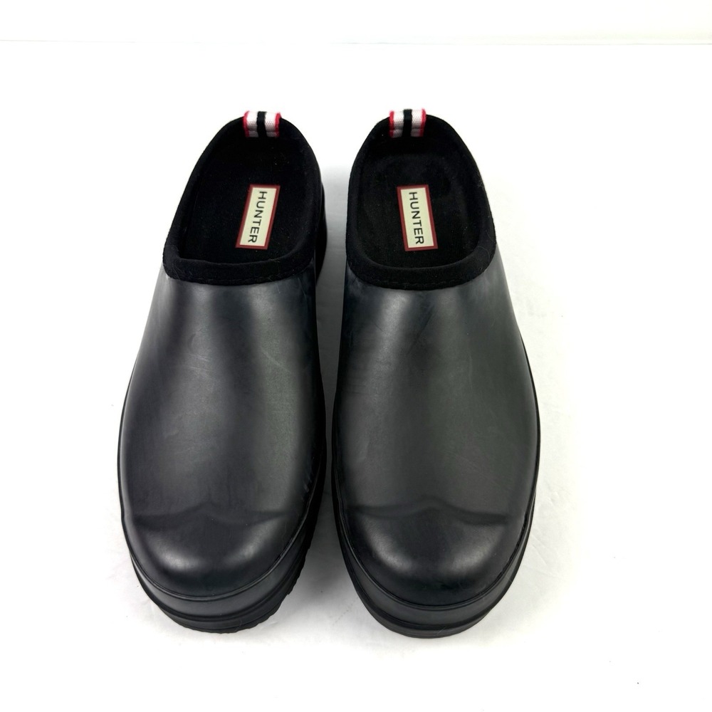 Hunter Original Play Clogs Womens 8 black Rubber Rain Shoes Garden Slip On 38